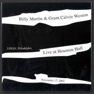 BILLY MARTIN - Live At Houston Hall cover 