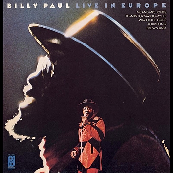 BILLY PAUL - Live In Europe cover 