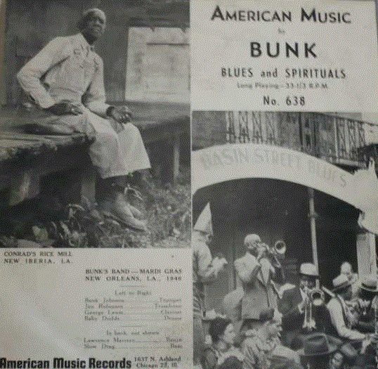BUNK JOHNSON - Bunk Plays The Blues And Spirituals cover 