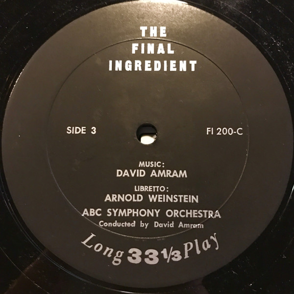 DAVID AMRAM - The Final Ingredient cover 