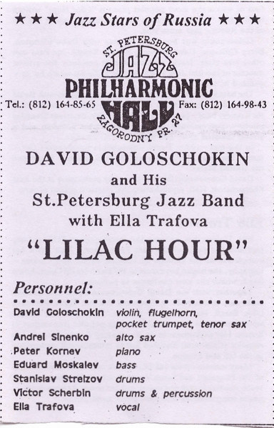 DAVID GOLOSCHEKIN - Lilac Hour cover 