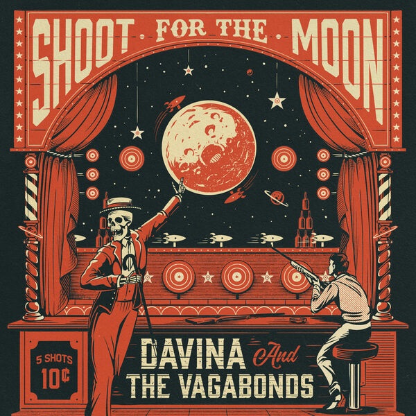 DAVINA AND THE VAGABONDS - Shoot For The Moon cover 