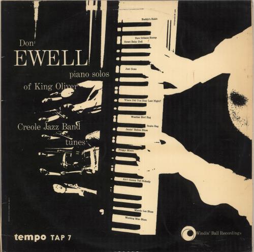 DON EWELL - Piano Solos Of King Oliver Creole Jazz Band Tunes cover 
