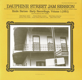 EMILE BARNES - Emile Barnes: Early Recordings, Vol. 1 (1951) Dauphine Street Jam Session cover 