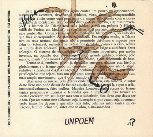 ERNESTO RODRIGUES - Ernesto Rodrigues / Bruno Parrinha / Joao Madeira / Hernani Faustino / Jose Oliveira : Unpoem cover 