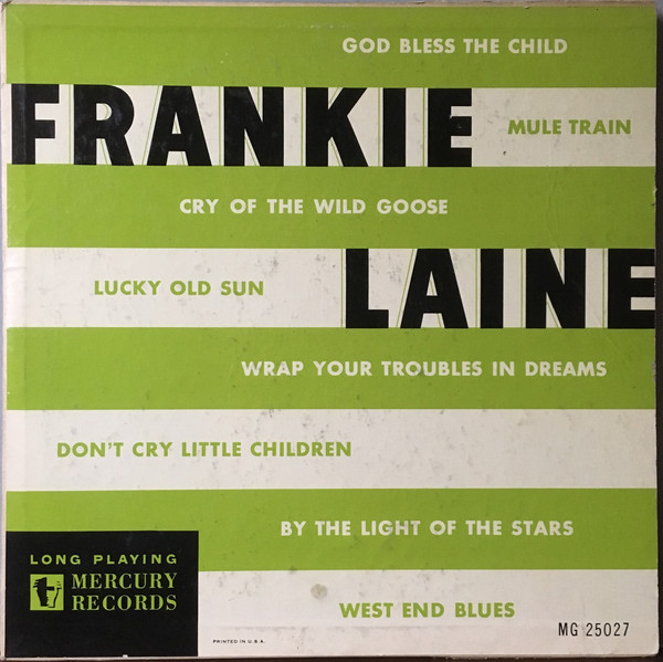 FRANKIE LAINE - Frankie Laine (Mercury ‎– MG 25027) cover 