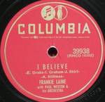FRANKIE LAINE - I Believe cover 