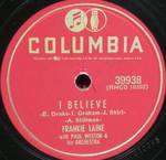 FRANKIE LAINE - I Believe cover 