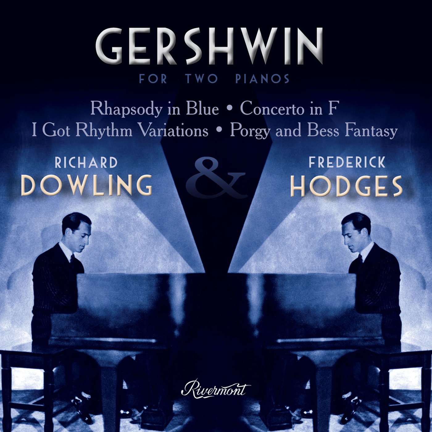 FREDERICK HODGES - Frederick Hodges and Richard Dowling : Gershwin For Two Pianos cover 