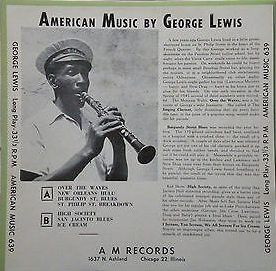 GEORGE LEWIS (CLARINET) - American Music By George Lewis cover 