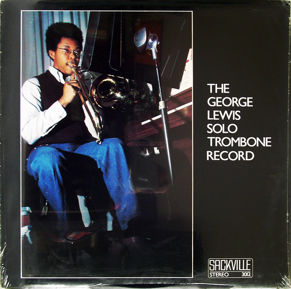 GEORGE LEWIS (TROMBONE) - The George Lewis Solo Trombone Record cover 