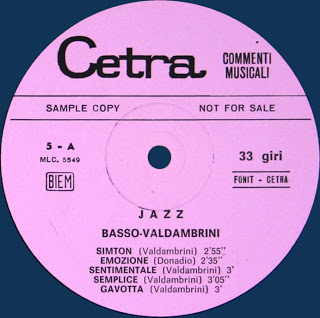 GIANNI BASSO - Basso & Valdambrini Quintet : Jazz Sonorizzazioni cover 