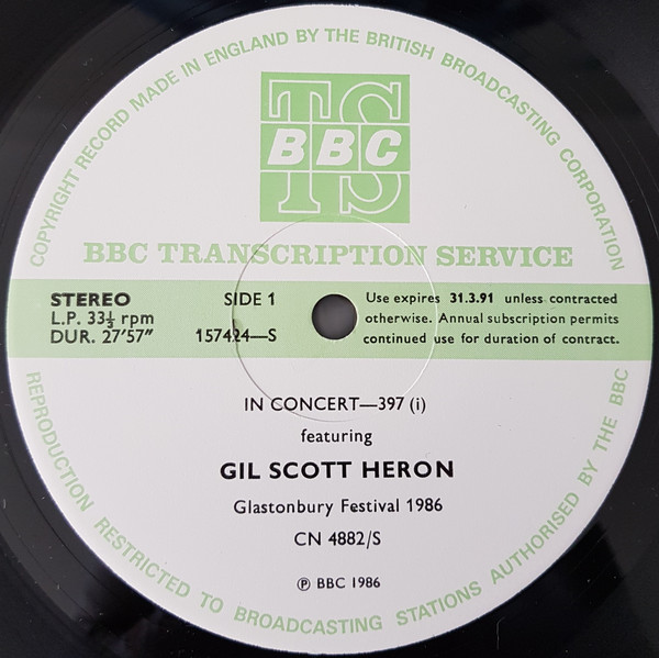 GIL SCOTT-HERON - Gil Scott-Heron / Robert Cray : In Concert-397 cover 