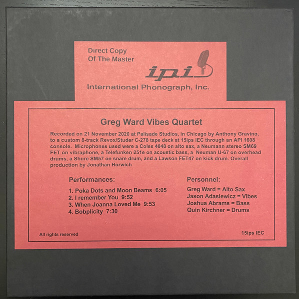 GREG WARD - Vibes Quartet cover 