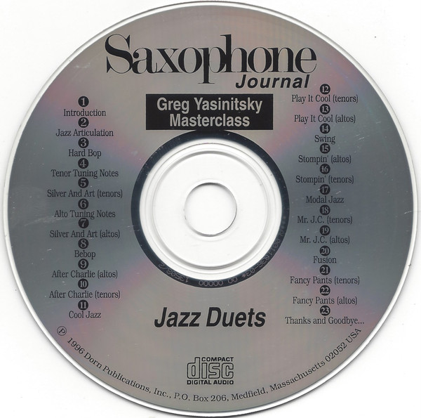 GREG YASINITSKY - Jazz Duets cover 