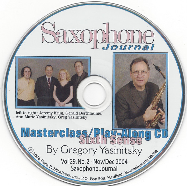 GREG YASINITSKY - Masterclass / Play-Along CD cover 