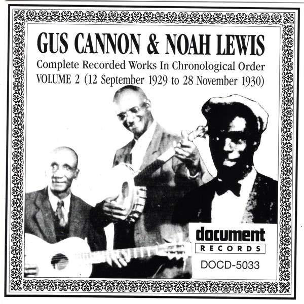 GUS CANNON - Complete Recorded Works In Chronological Order, Volume 2 (12 September 1929 To 28 November 1930) cover 