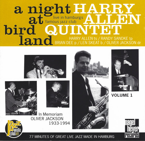 HARRY ALLEN - A Night at Birdland, Vol. 1 cover 