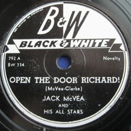 JACK MCVEA - Open The Door Richard! / Lonesome Blues cover 