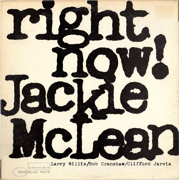 JACKIE MCLEAN - Right Now! cover 