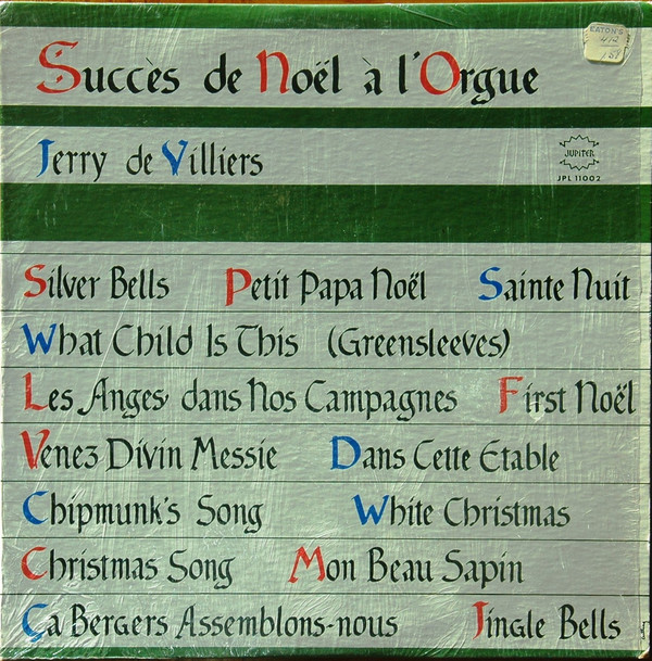 JERRY DE VILLIERS - Succès De Noël À L'Orgue cover 