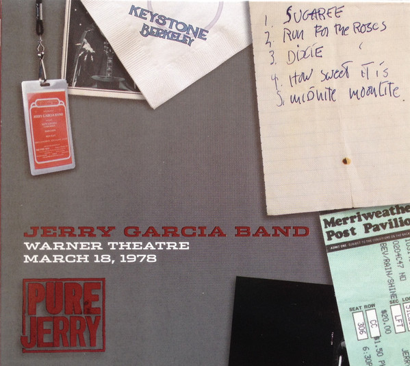 JERRY GARCIA - Jerry Garcia Band : Pure Jerry - Warner Theatre, March 18, 1978 cover 