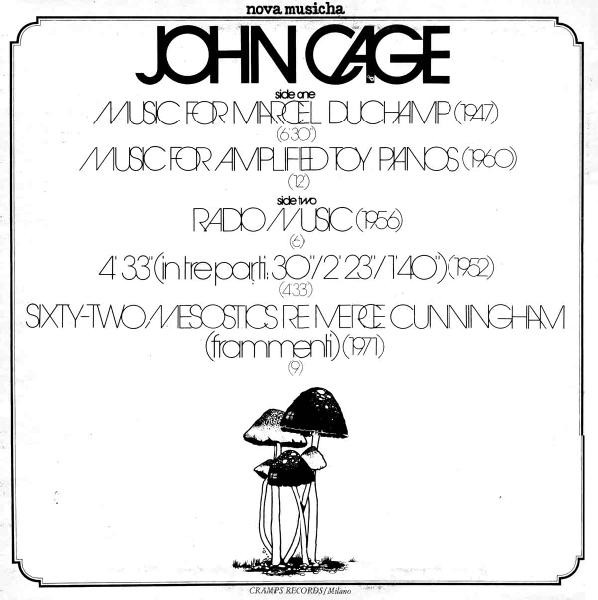 JOHN CAGE - John Cage cover 