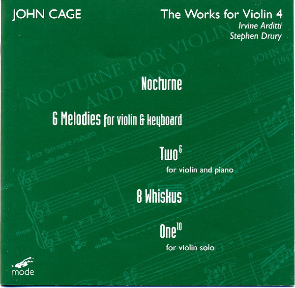 JOHN CAGE - The Works For Violin 4 cover 