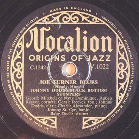 JOHNNY DODDS - Joe Turner Blues / When Erastus Plays His Old Kazoo cover 