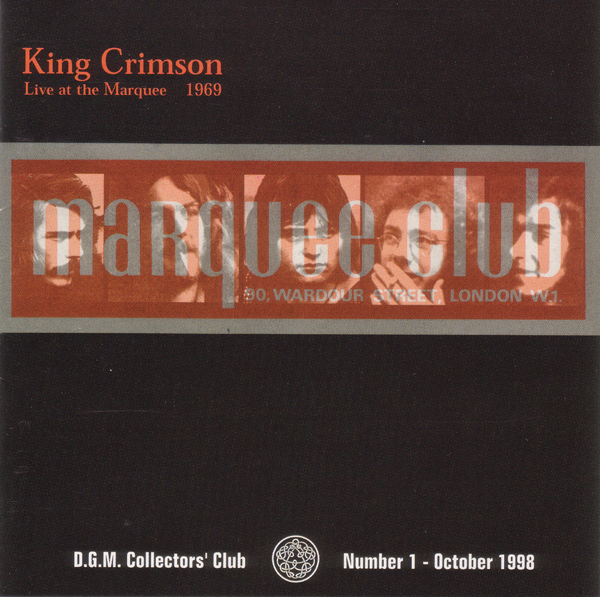 KING CRIMSON - Live At The Marquee - 1969 (KCCC 1) cover 