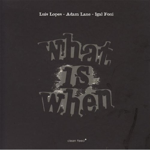 LUÍS LOPES - Luís Lopes / Adam Lane / Igal Foni : What Is When cover 