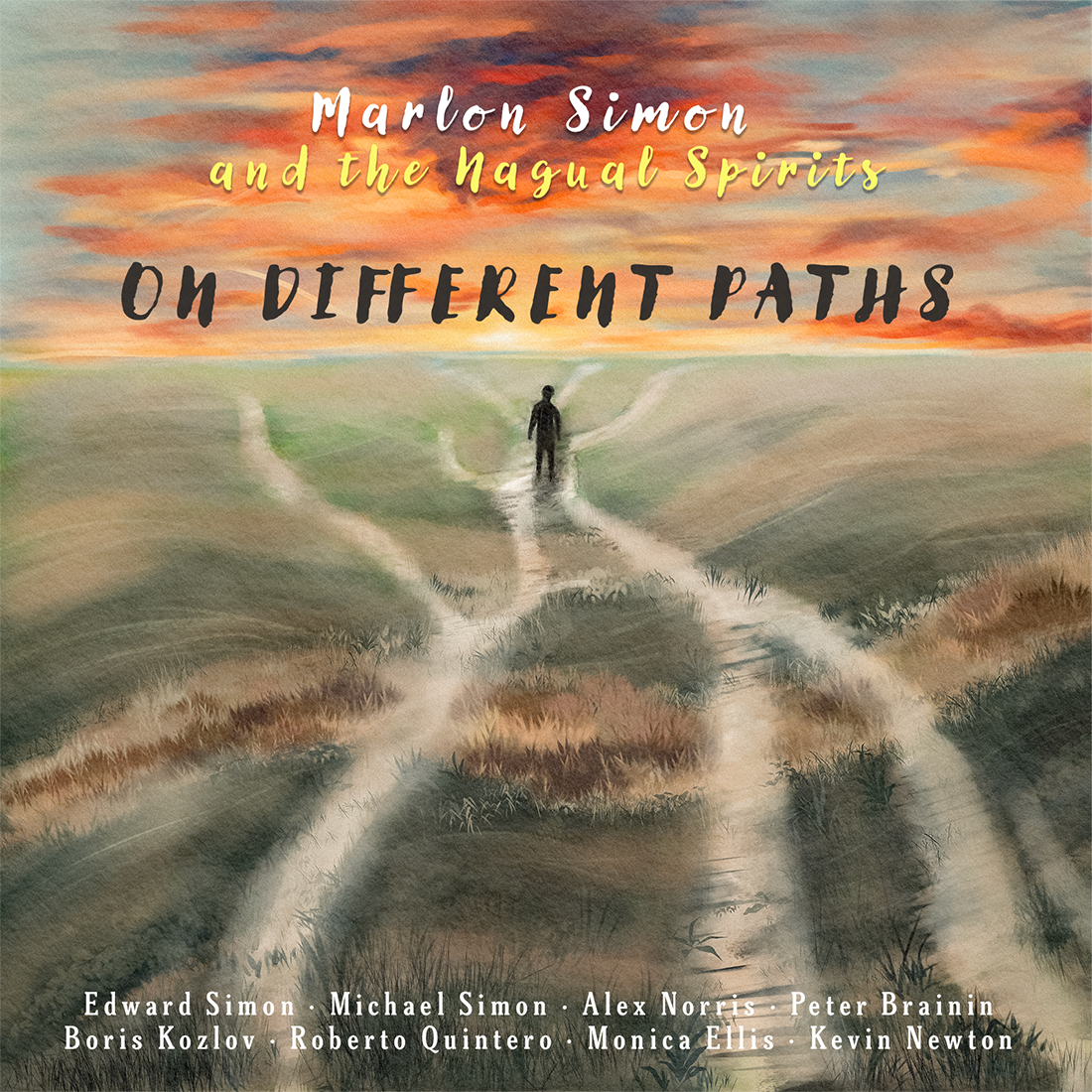 MARLON SIMON AND NAGUAL SPIRITS - On Different Paths cover 