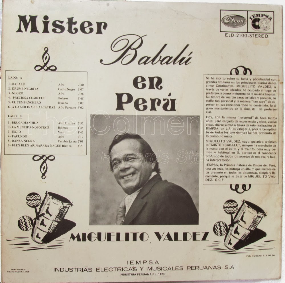 MIGUELITO VALDÉS - Mister Babalú En Peru cover 
