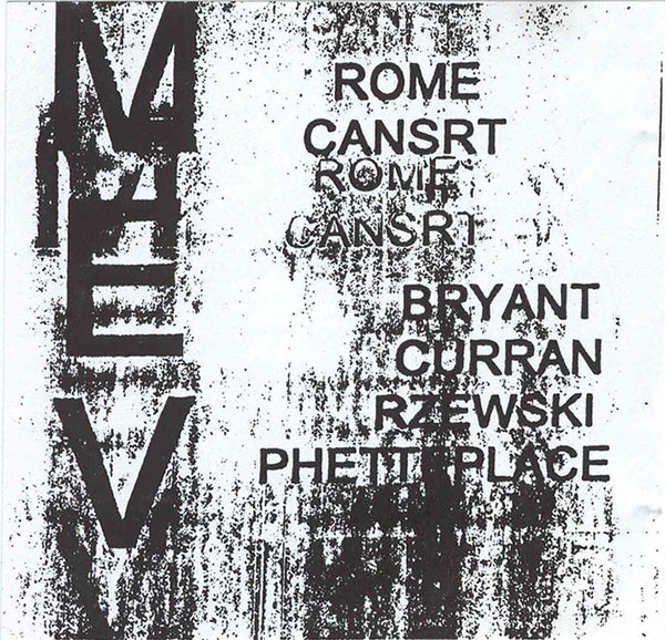 MUSICA ELETTRONICA VIVA - Rome Cansrt cover 