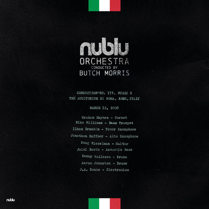 NUBLU ORCHESTRA CONDUCTED BY BUTCH MORRIS - Live in Rome cover 