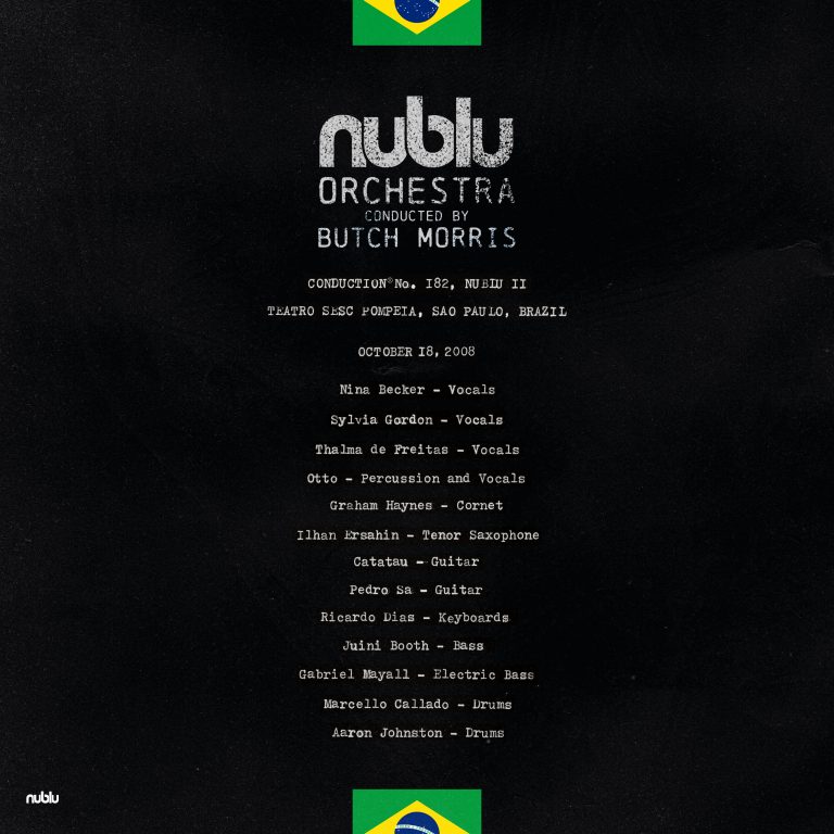 NUBLU ORCHESTRA CONDUCTED BY BUTCH MORRIS - Live in Sao Paolo cover 