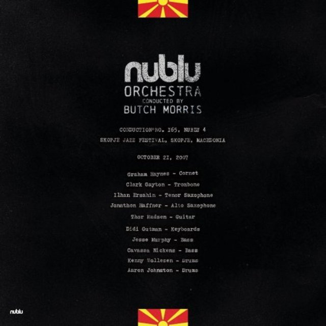 NUBLU ORCHESTRA CONDUCTED BY BUTCH MORRIS - Live in Skopje cover 