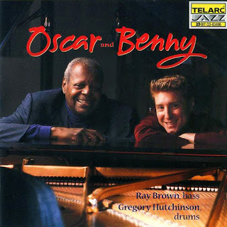 OSCAR PETERSON - Oscar Peterson, Benny Green, Ray Brown, Gregory Hutchinson : Oscar & Benny cover 