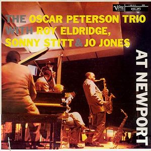 OSCAR PETERSON - The Oscar Peterson Trio With Roy Eldridge / Sonny Stitt & Jo Jones ‎: At Newport cover 