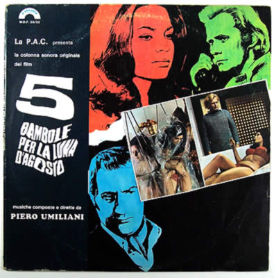 PIERO UMILIANI - 5 Bambole Per La Luna D'Agosto Original Motion Picture Soundtrack cover 