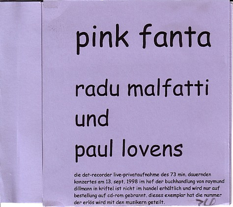 RADU MALFATTI - Radu Malfatti und Paul Lovens : Pink Fanta cover 