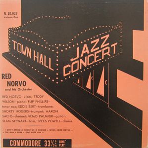 RED NORVO - Town Hall Concert (Volume One) cover 