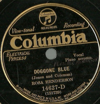 ROSA HENDERSON - Doggone Blue / Can't Be Bothered With No Sheik cover 