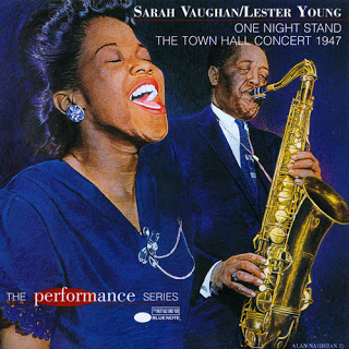 SARAH VAUGHAN - Sarah Vaughan & Lester Young : One Night Stand - The Town Hall Concert (1947) cover 