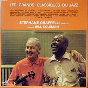 STÉPHANE GRAPPELLI - Stéphane Grappelli Quintet Featuring Bill Coleman : Les Grands Classiques Du Jazz cover 