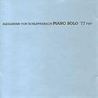 ALEXANDER VON SCHLIPPENBACH Piano Solo album cover