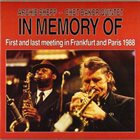ARCHIE SHEPP In Memory Of First And Last Meeting In Frankfurt And Paris, 1988 (with Chet Baker) album cover