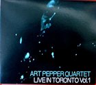 ART PEPPER Live in Toronto 1977, Vol. 1 album cover