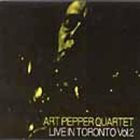 ART PEPPER Live In Toronto Vol.2 album cover