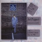ART PEPPER Unreleased Art, Vol. III; The Croydon Concert, May 14, 1981 album cover